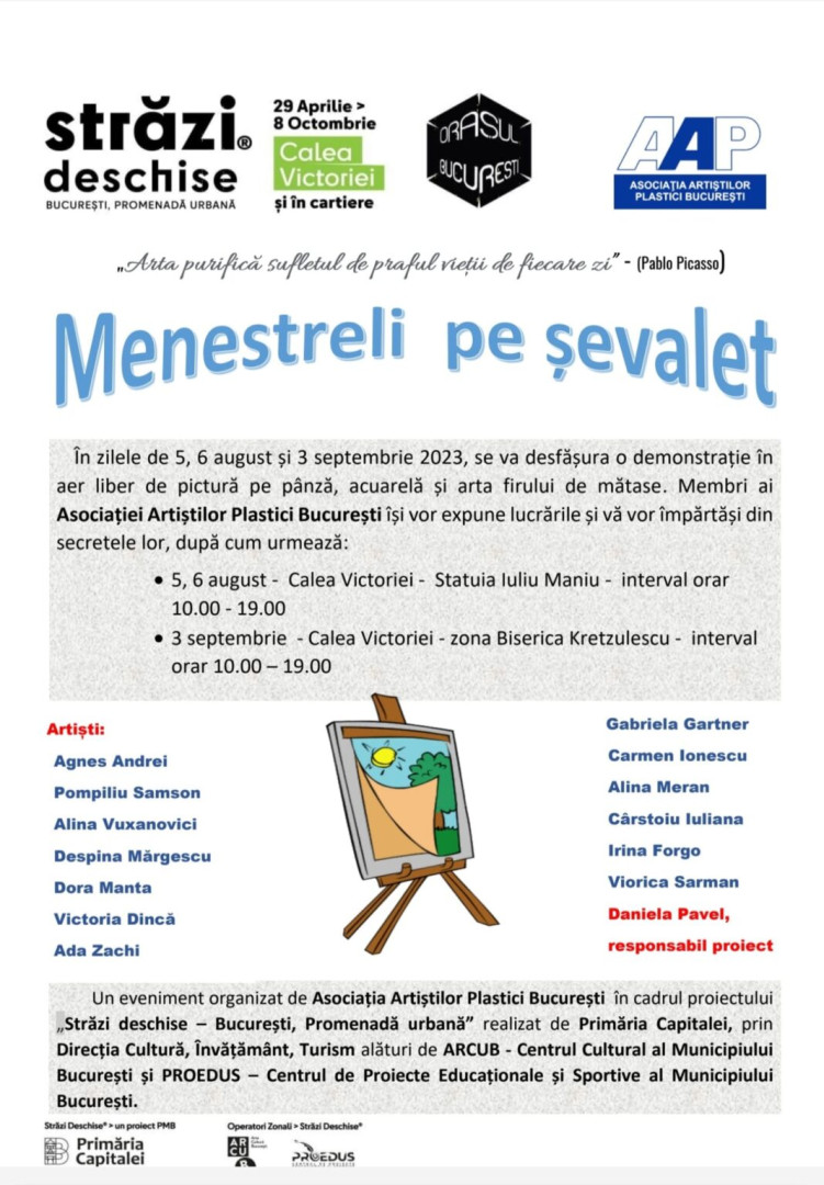 ARTIȘTI PLASTICI ÎN PROIECTUL ”STRĂZI DESCHISE”